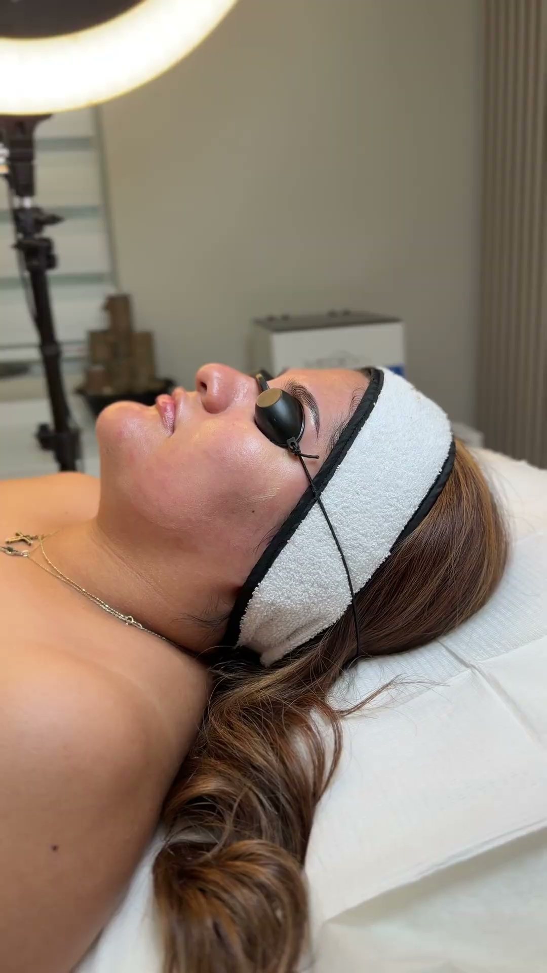 Paso de luz IPL con gafas protectoras